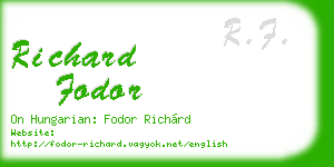 richard fodor business card