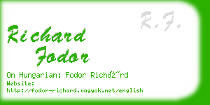 richard fodor business card